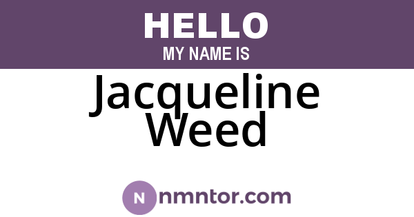 Jacqueline Weed