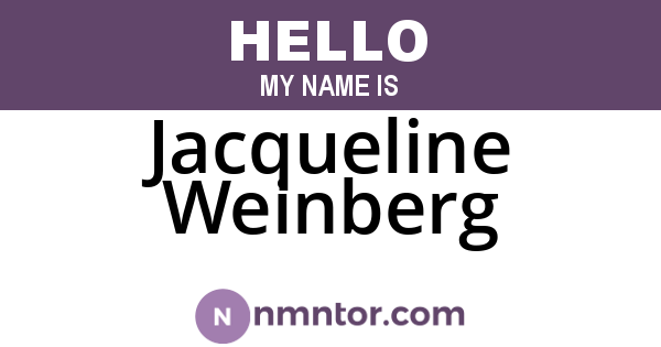 Jacqueline Weinberg