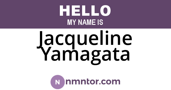 Jacqueline Yamagata