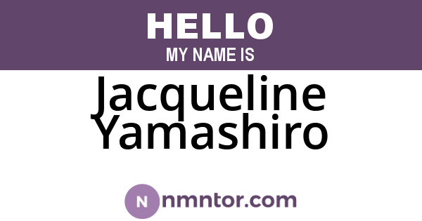 Jacqueline Yamashiro