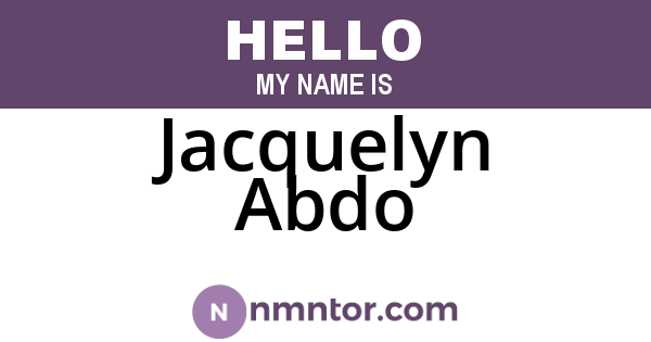 Jacquelyn Abdo