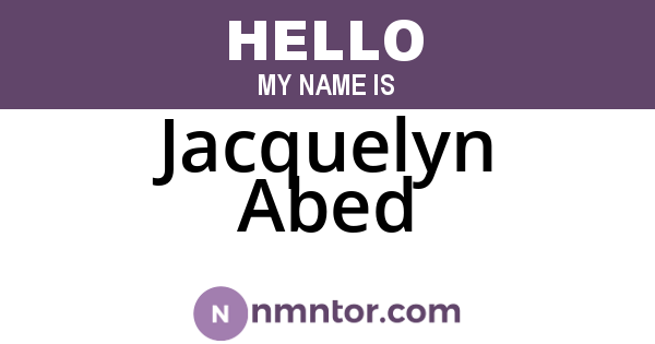 Jacquelyn Abed