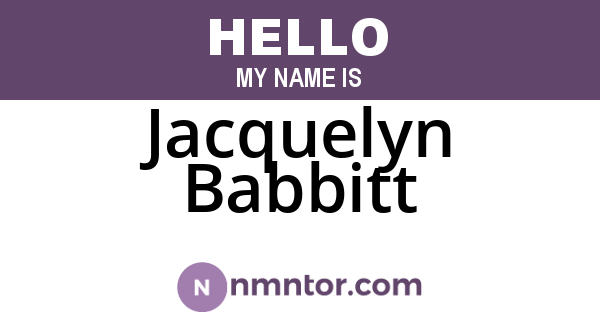 Jacquelyn Babbitt