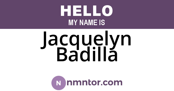 Jacquelyn Badilla