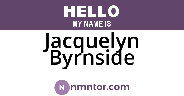 Jacquelyn Byrnside