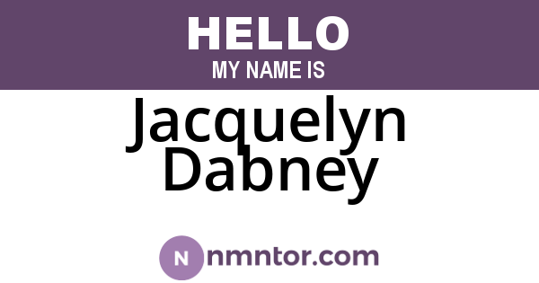 Jacquelyn Dabney