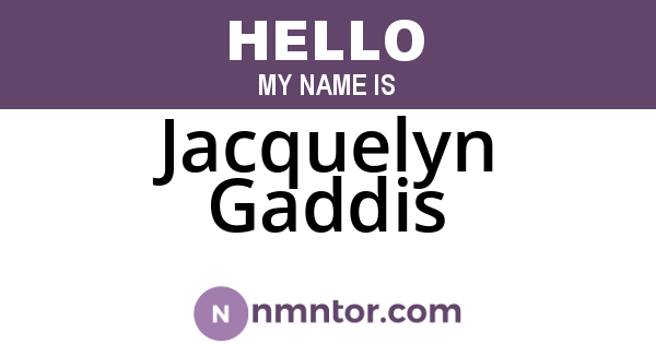 Jacquelyn Gaddis