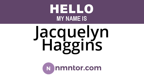 Jacquelyn Haggins