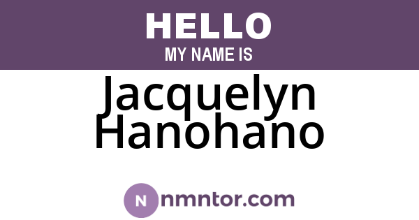 Jacquelyn Hanohano