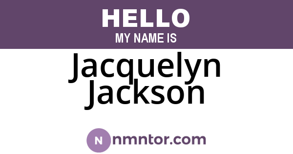 Jacquelyn Jackson