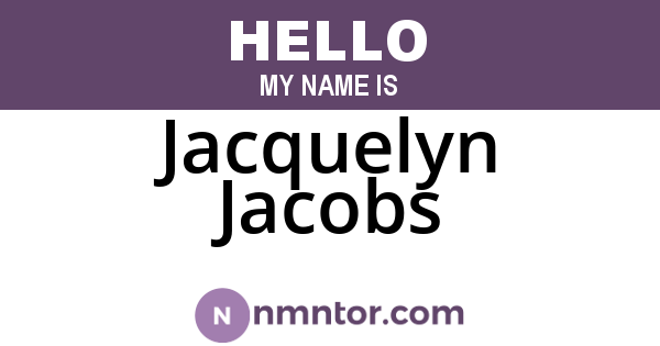 Jacquelyn Jacobs