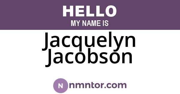 Jacquelyn Jacobson