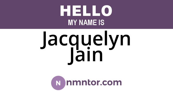 Jacquelyn Jain