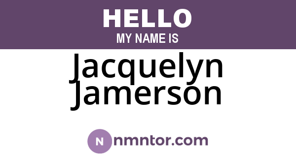 Jacquelyn Jamerson