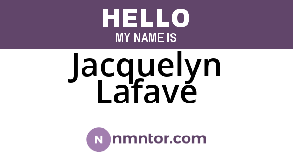 Jacquelyn Lafave