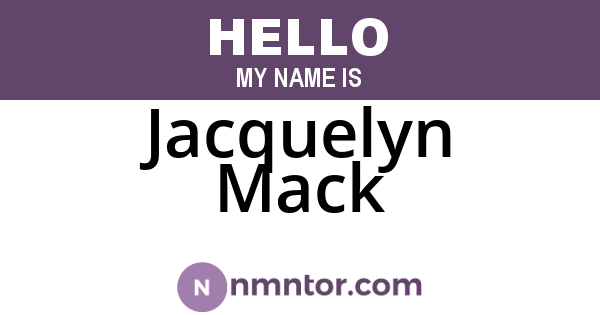 Jacquelyn Mack