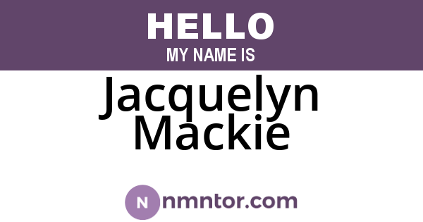 Jacquelyn Mackie