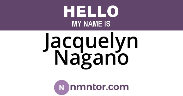Jacquelyn Nagano