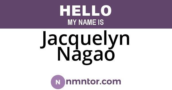 Jacquelyn Nagao