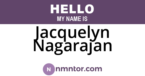 Jacquelyn Nagarajan