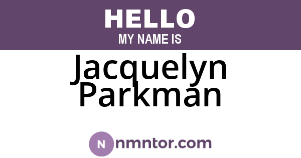 Jacquelyn Parkman