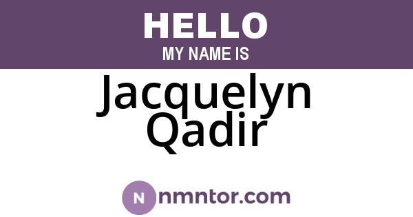 Jacquelyn Qadir