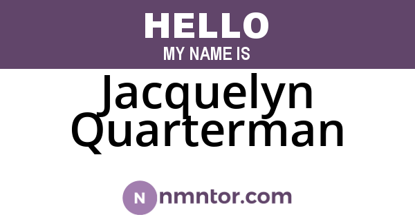 Jacquelyn Quarterman