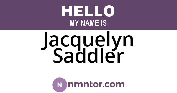 Jacquelyn Saddler