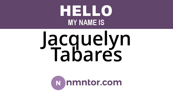 Jacquelyn Tabares