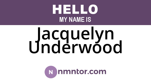 Jacquelyn Underwood