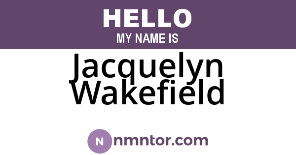 Jacquelyn Wakefield