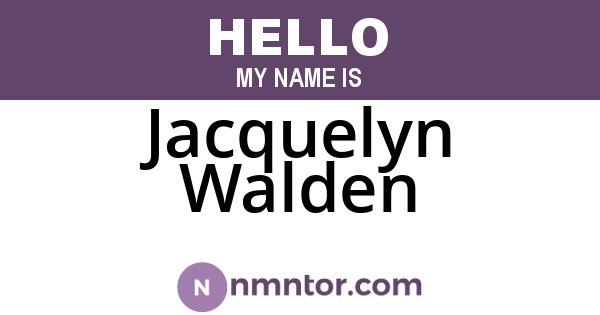 Jacquelyn Walden