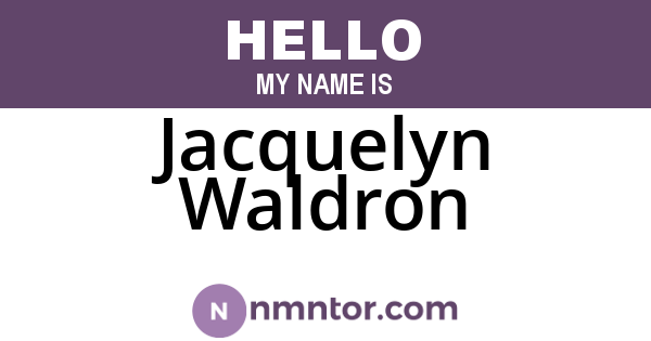 Jacquelyn Waldron