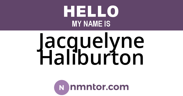 Jacquelyne Haliburton