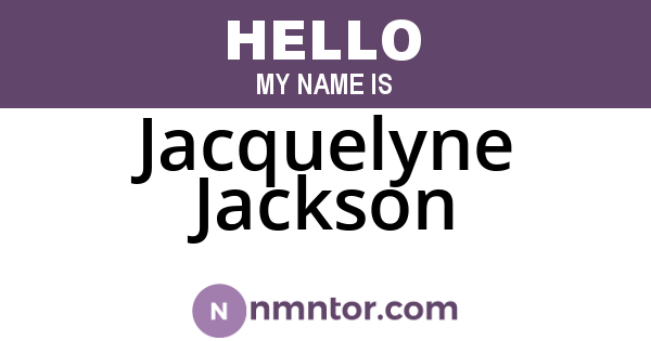 Jacquelyne Jackson