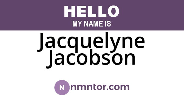 Jacquelyne Jacobson