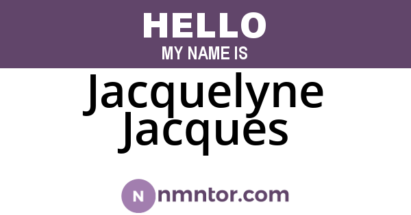 Jacquelyne Jacques