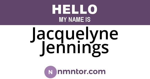 Jacquelyne Jennings
