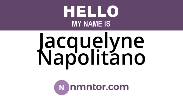Jacquelyne Napolitano