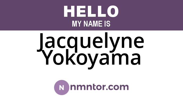 Jacquelyne Yokoyama