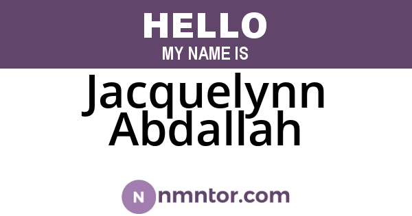 Jacquelynn Abdallah