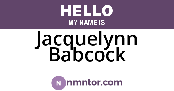 Jacquelynn Babcock