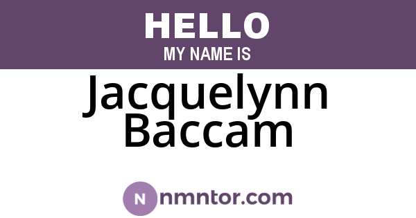 Jacquelynn Baccam