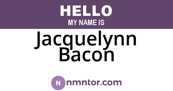 Jacquelynn Bacon
