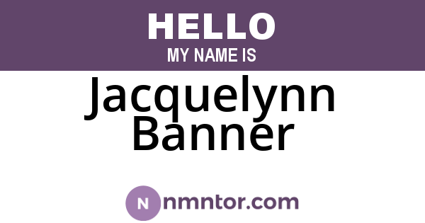 Jacquelynn Banner
