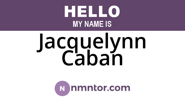 Jacquelynn Caban