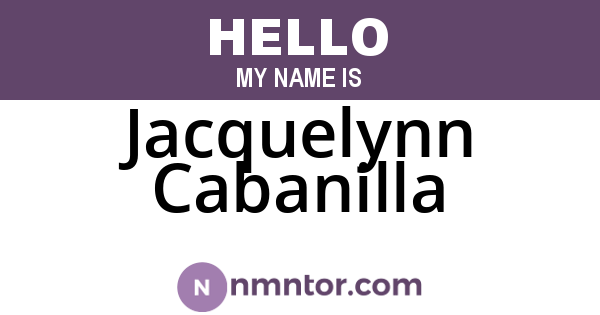 Jacquelynn Cabanilla