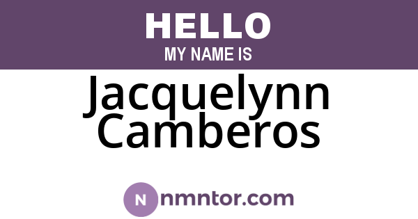 Jacquelynn Camberos