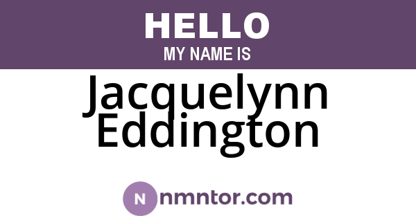 Jacquelynn Eddington