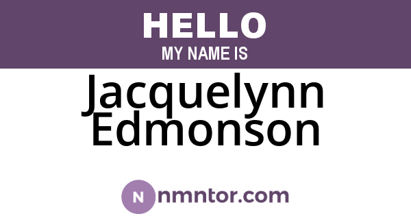 Jacquelynn Edmonson
